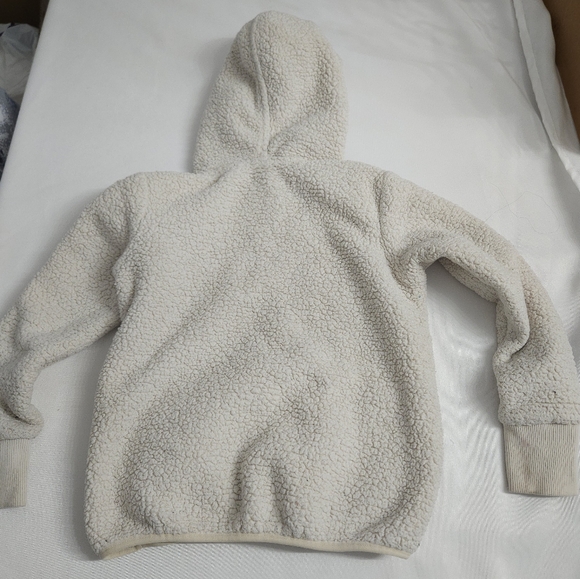 Athleta girl sherpa hoodie size xs / 6 cream - Picture 4 of 5